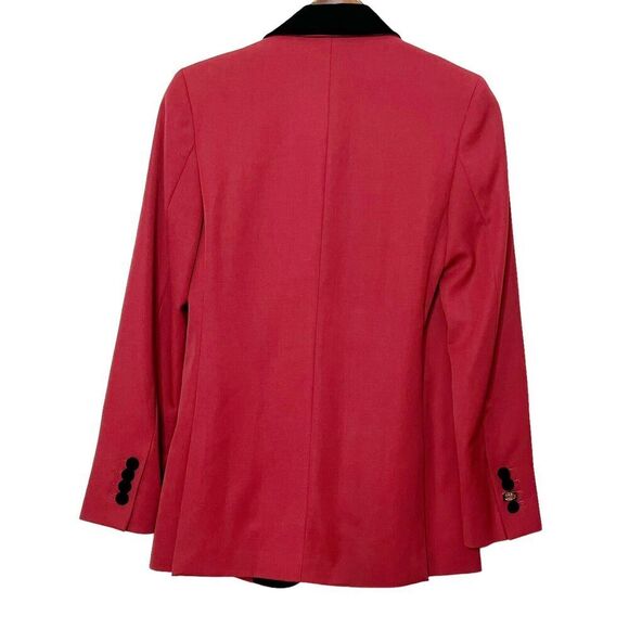 Racil Suit Jacket Virgin Wool 2 Button Jacket Red Black Blazer Size US 4 - Picture 5 of 13